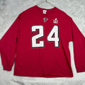 Atlanta Falcons Super Bowl LI Jersey T Shirt Matt Ryan 24 Majestic Red 2XL