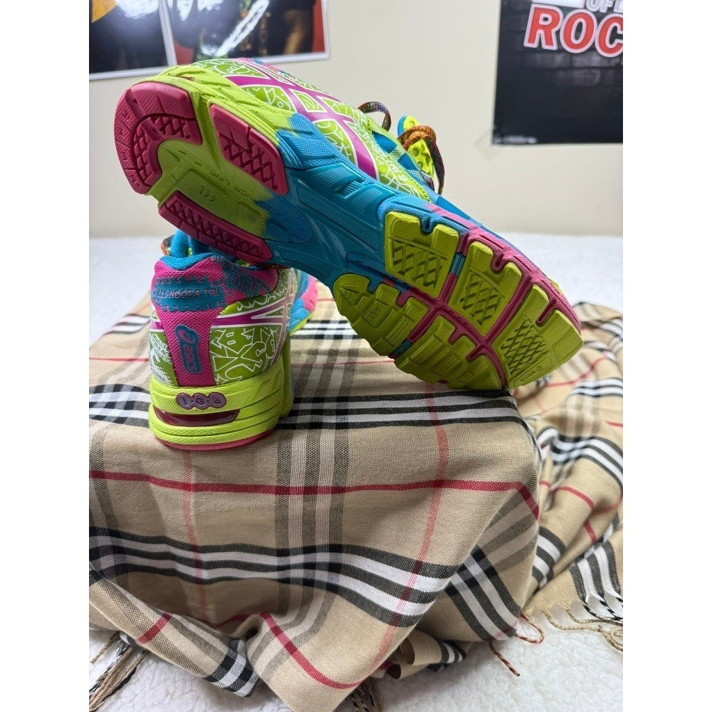 Asics Gel Noosa Tri 9 Women's Running Shoes Teal Pink Yellow Size 8