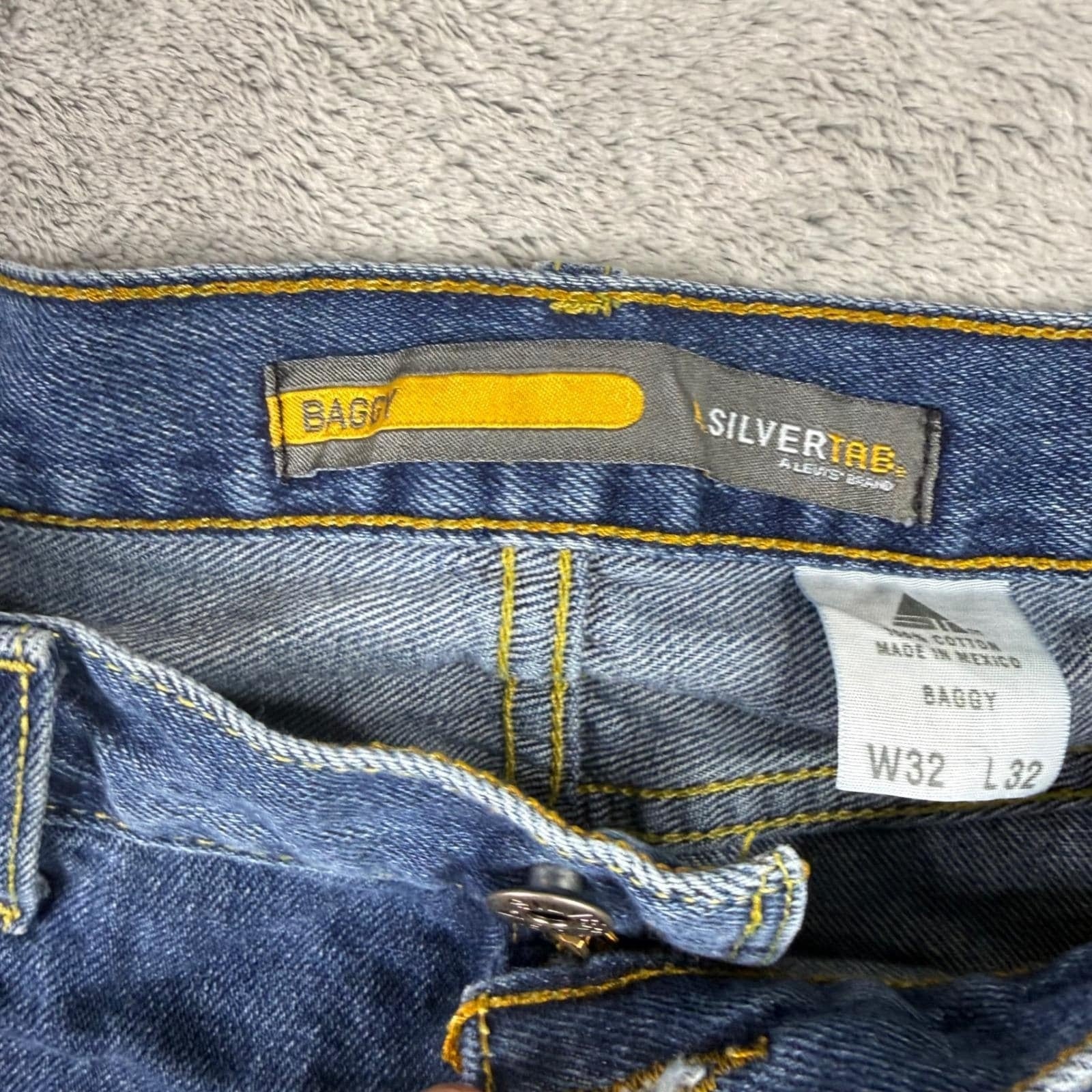 Y2k Levis SilverTab Baggy Blue Jeans Skater Street Y2K 2001 Men's 32x34