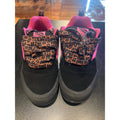 Vans Knu Skool Black Pink Leopard Print Fat Laces Mens 8 Womens 9.5 Skate Shoes