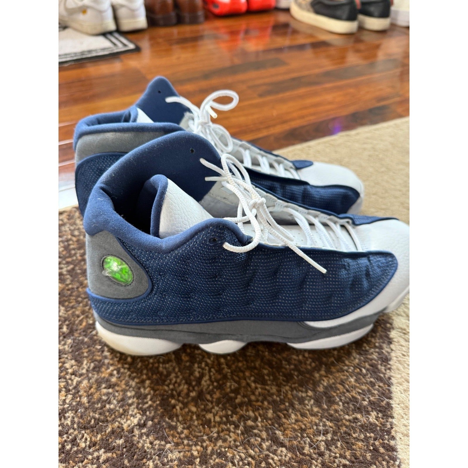 Air Jordan 13 XIII Blue White Retro GS Size 6Y Sneakers