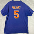 Majestic New York Mets David Wright 5 Baseball T Shirt Men's XL Blue Orange