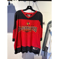 Vintage Chicago Blackhawks NHL Pro Edge Jersey Shirt Red Black Mens XL 26x30