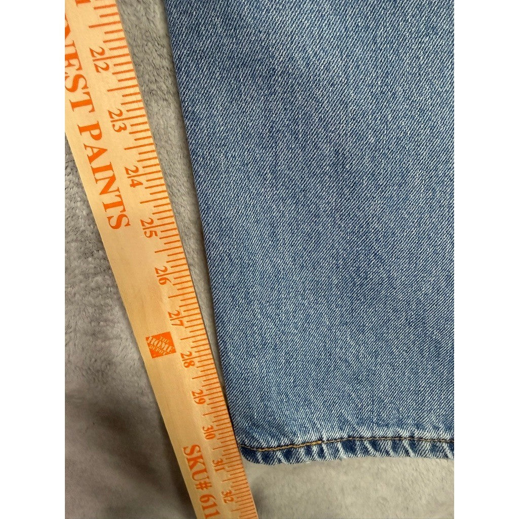 Levi's 505 Mens Jeans Light Wash Straight Fit Size 34x32 Denim Pants