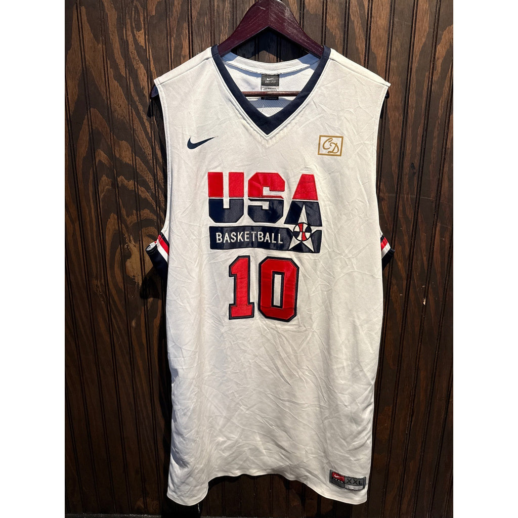 Nike USA Basketball Jersey 10 White Dri-FIT Mens XXL Olympic Team Sportswear