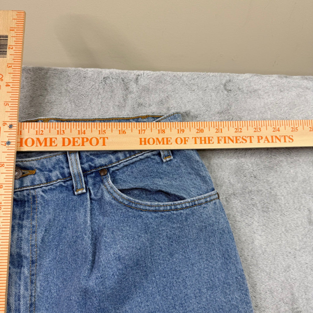 Levi Strauss Signature Mens Loose Pleated Light Wash Denim Jeans Size 40x30