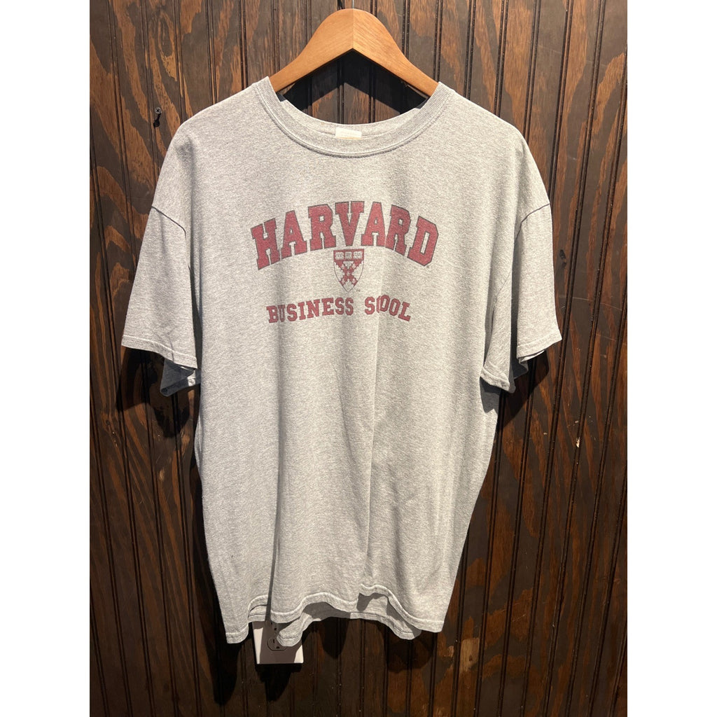 Harvard Business School Graphic Tee Gray Short Sleeve Collegiate Shirt XXL