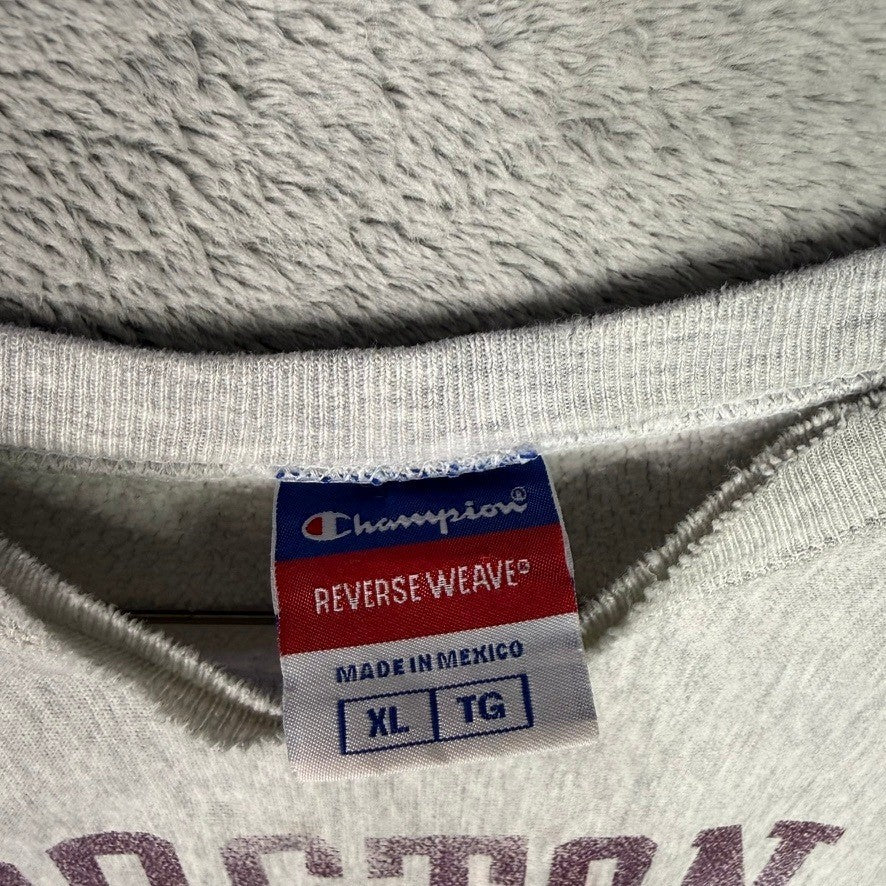 Champion Reverse Weave Boston College Sweatshirt XL Gray Crewneck Pullover