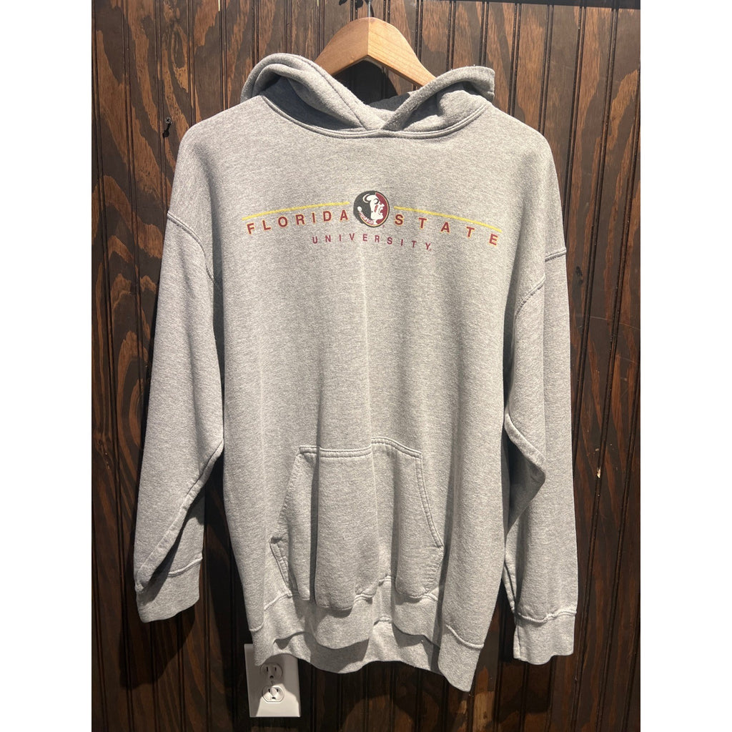 Florida State University FSU Seminoles Hoodie Heather Gray Pullover Sweatshirt