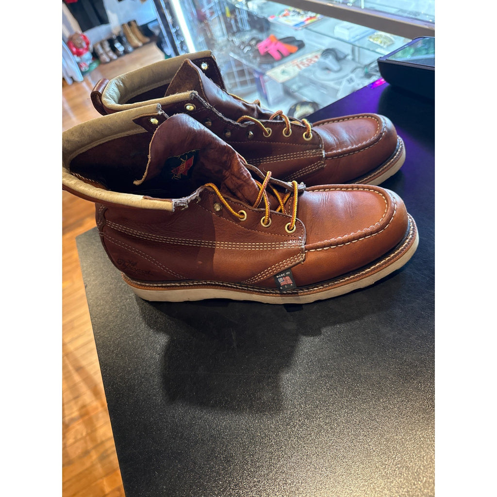 Thorogood American Heritage Tobacco Oil-Tanned Leather Moc Toe Work Boots 6in