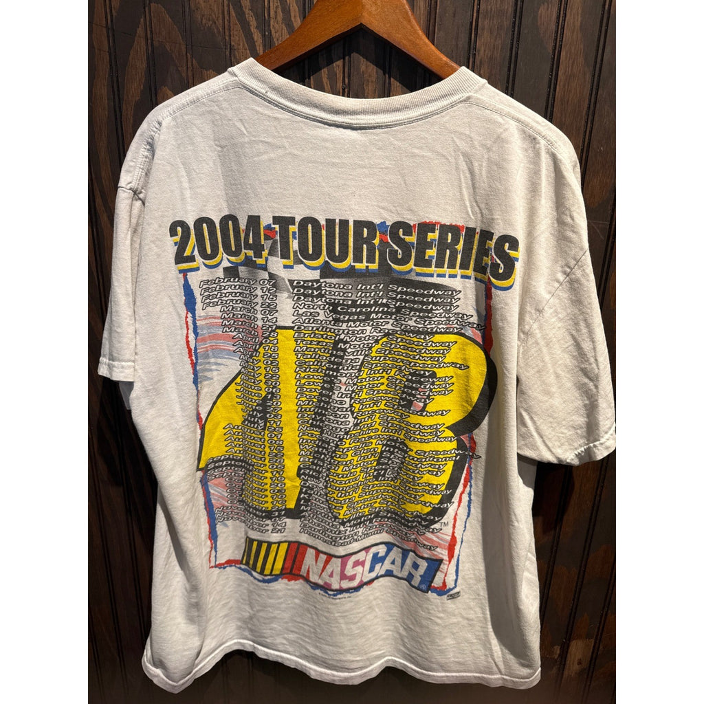 Vintage 2004 Jimmie Johnson NASCAR Tour Series T-Shirt Mens XL Delta Pro Weight