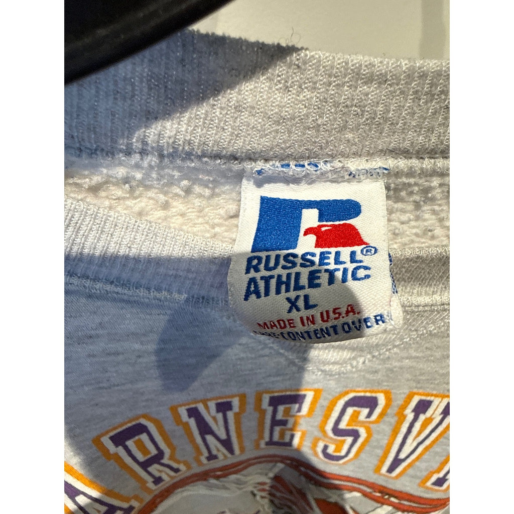 Vintage Russell Athletic Barnesville Basketball Sweatshirt Gray Mens XL 23x27