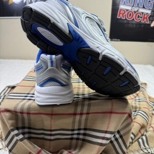 "NEW" AVIA Men's White Silver Blue Athletic Running Shoes Lace Up Size 12