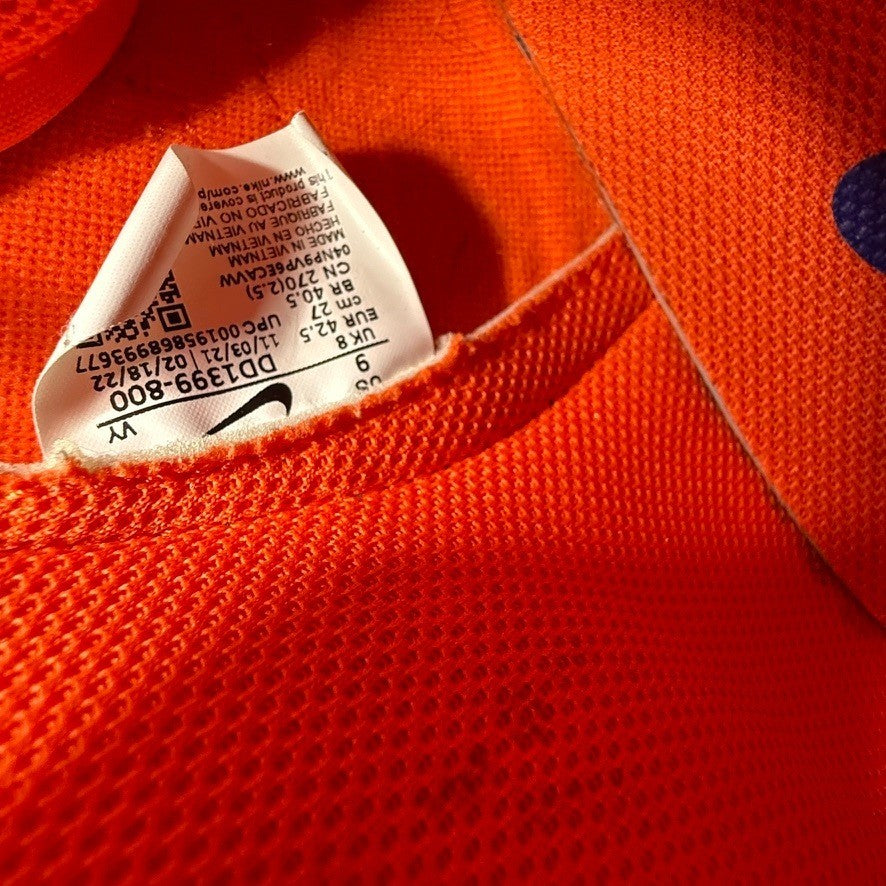 Nike Dunk High Men Orange Blue Leather Sneakers Shoes Size 8