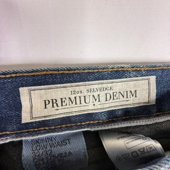 H&M Men's Skinny Jeans Premium Denim 12oz Selvedge Blue Wash Size 32x32