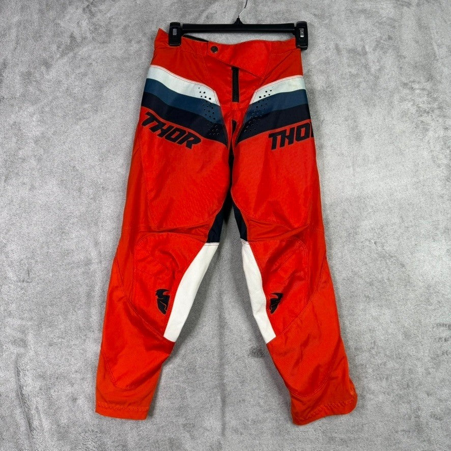 Thor Youth Motocross Pants Orange Blue White Size 26