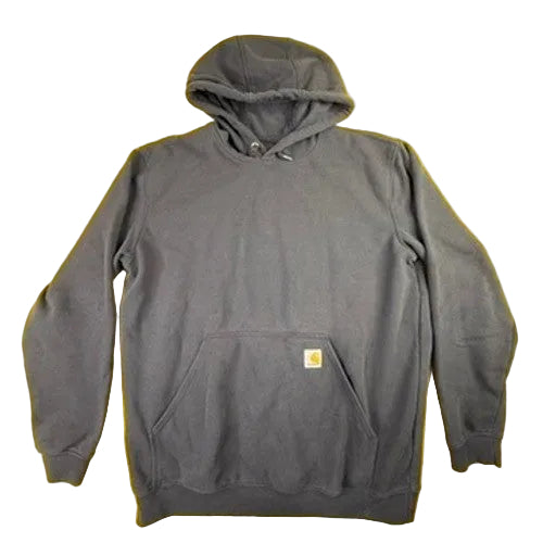 Carhartt Mens Loose Fit Pullover Hoodie Charcoal Gray Size L Heavyweight Logo