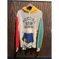 Polo Ralph Lauren Colorblock Graphic Hoodie Mens XL Gray Red Green 0-67 Athl Div
