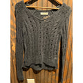 Abercrombie & Fitch My Favorite Sweater Gray Pointelle Cable Knit V-Neck NWT