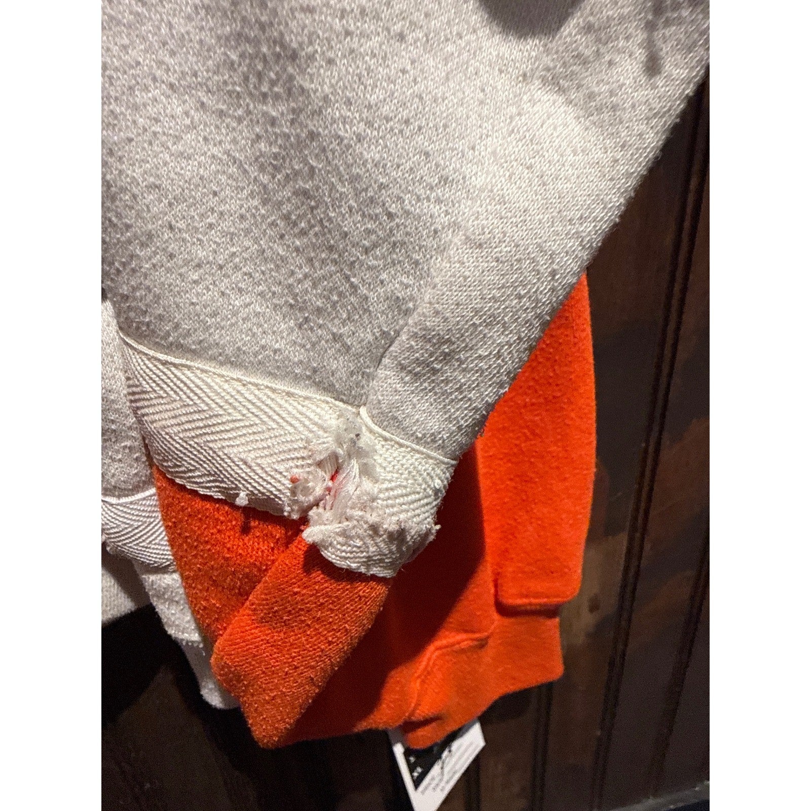 Vintage 1990 Miami Dolphins Logo 7 Sweatshirt Mens XL Orange NFL Colorblock