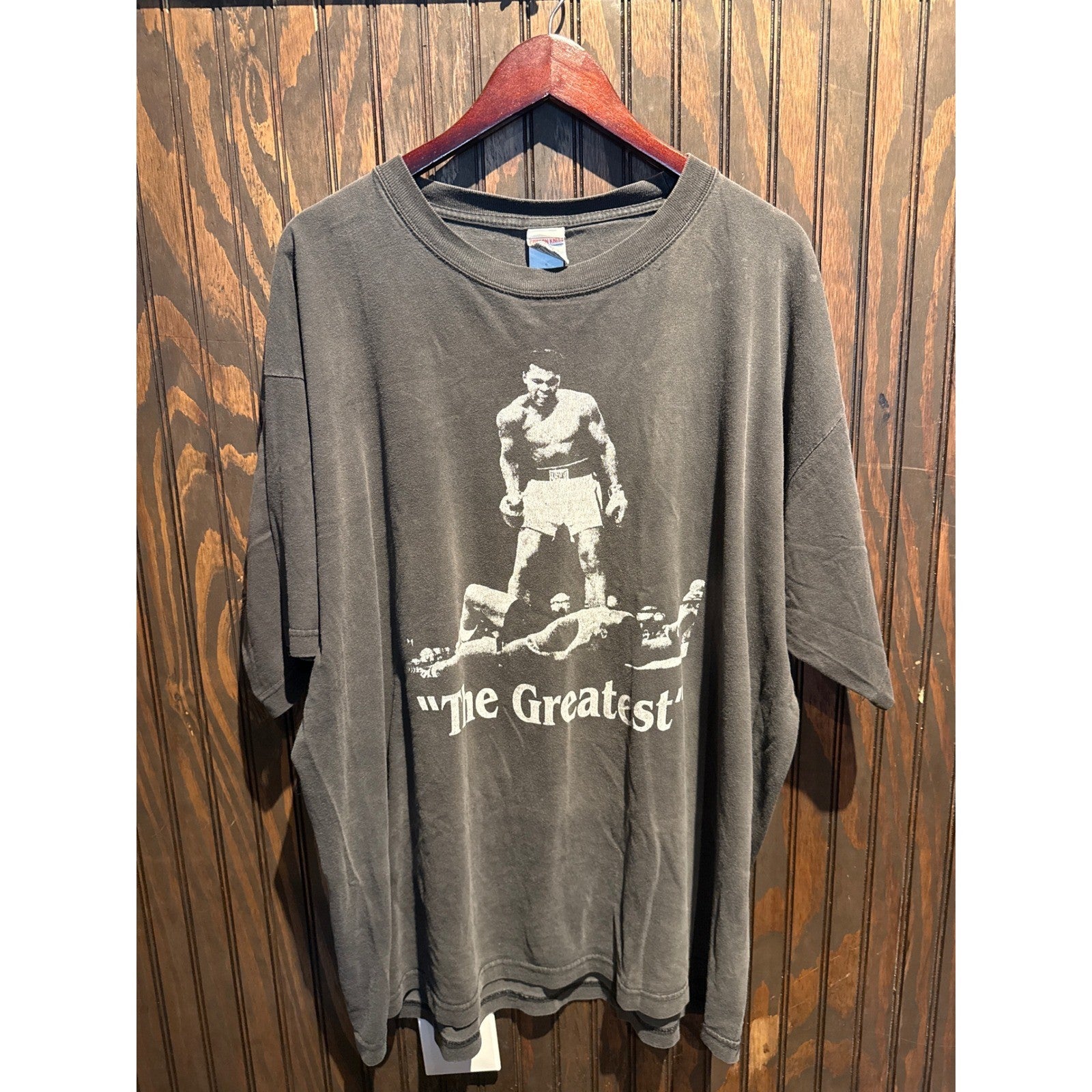 Muhammad Ali The Greatest Graphic T-Shirt Faded Black Boxing Tee Mens 3XL 29x32