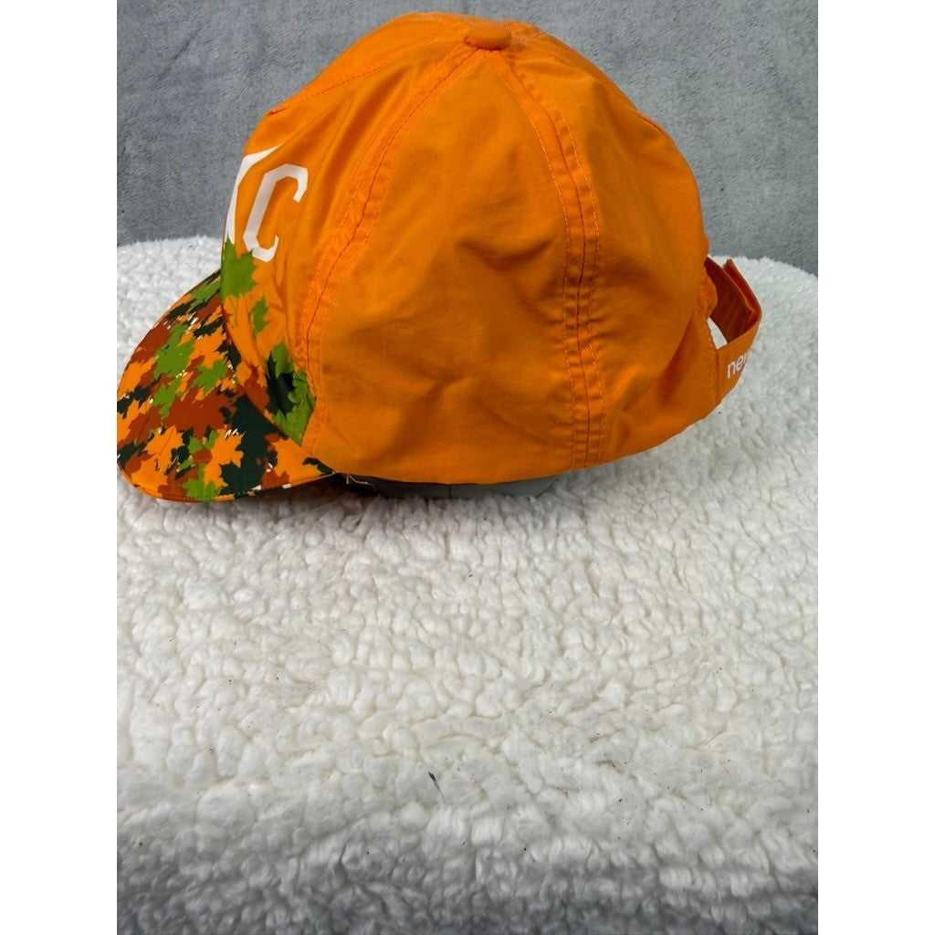 New Balance Orange Camo Leaf Print Baseball Cap Adjustable Strap
