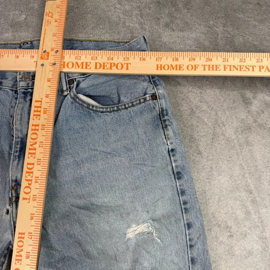 Levi's 505 Regular Fit Straight Leg Light Wash Denim Jeans Mens 33x32