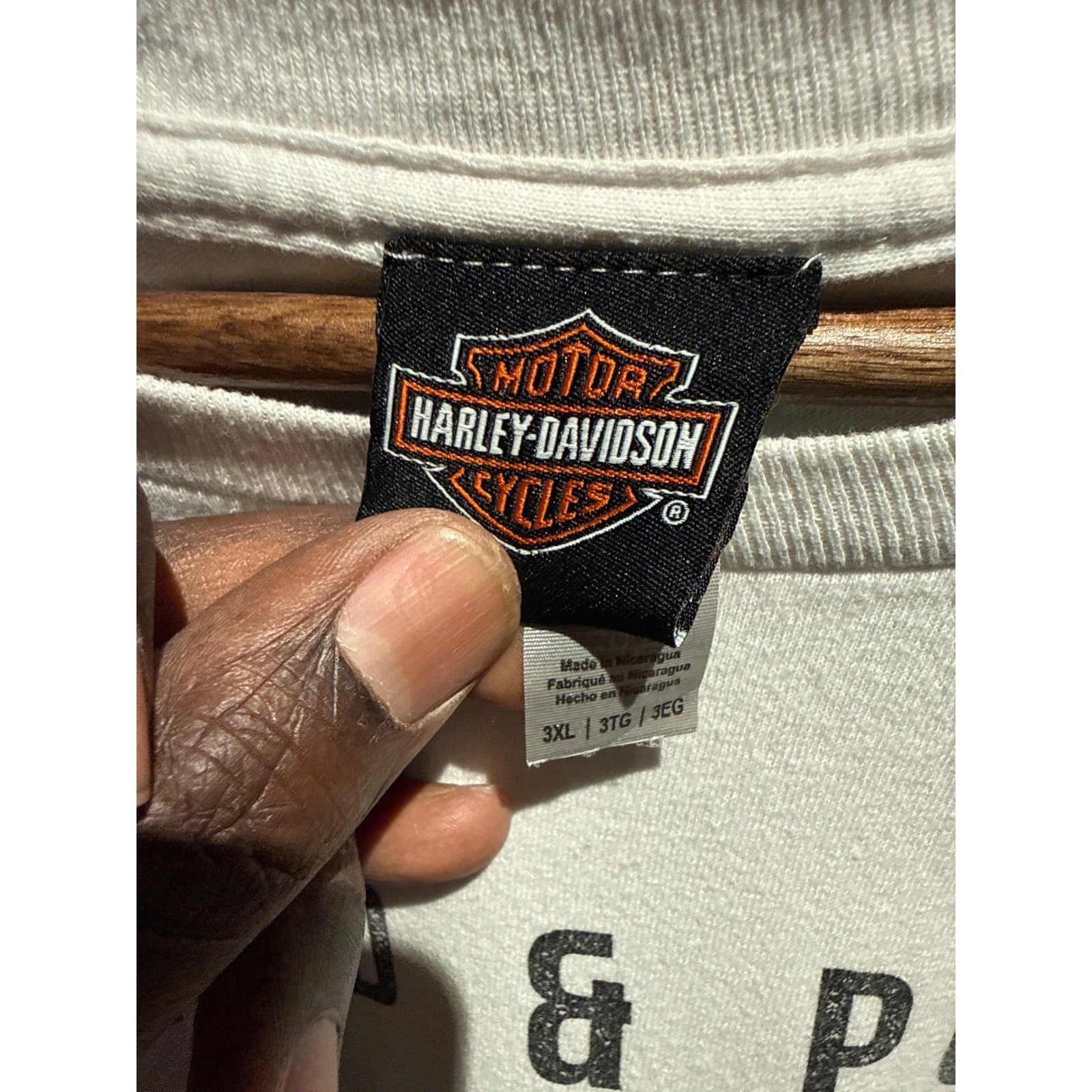 Harley Davidson Speed & Power Long Sleeve Graphic T-Shirt White Mens 2XL 27x30