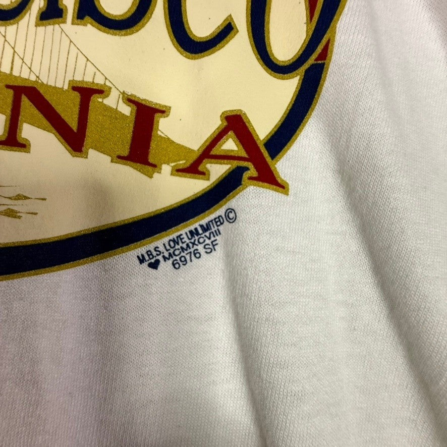 Hanes San Francisco California T Shirt Mens XL White Golden Gate Bridge