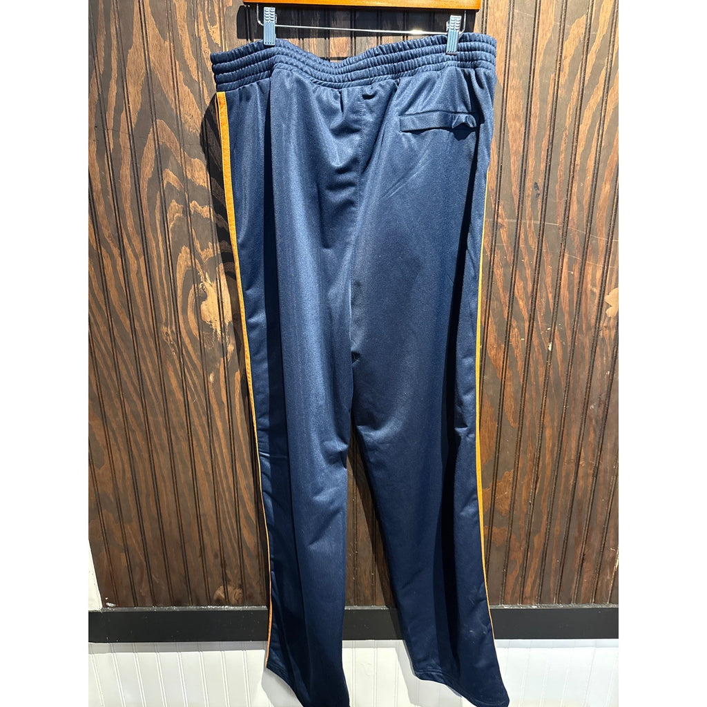 Atlanta Thrashers NHL Vintage Track Pants Navy Blue Yellow Striped Mens XL 19x33