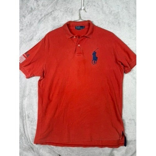 Polo Ralph Lauren Red USA Flag Polo Shirt Mens XL