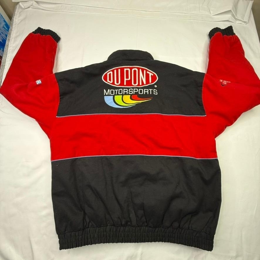 Jeff Gordon 24 DuPont Motorsports Nascar Racing Jacket Mens XL Black Red