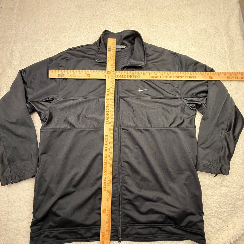 Nike Men's Black Track Jacket Full Zip Athletic Sportswear Size Large