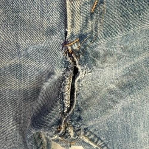 Vintage Levi's 505 Orange Tab Jeans USA Made Zip Fly Distressed date p5/75