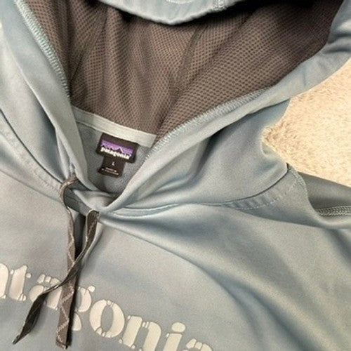 Patagonia Blue Long Sleeve Pullover Hoodie Men's Size L