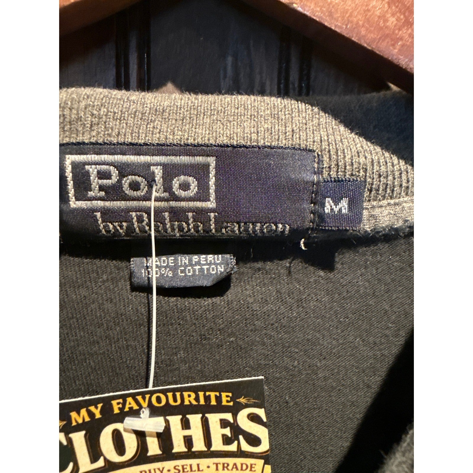 Polo Ralph Lauren Mens Long Sleeve Rugby Shirt Striped Green Grey Black Medium