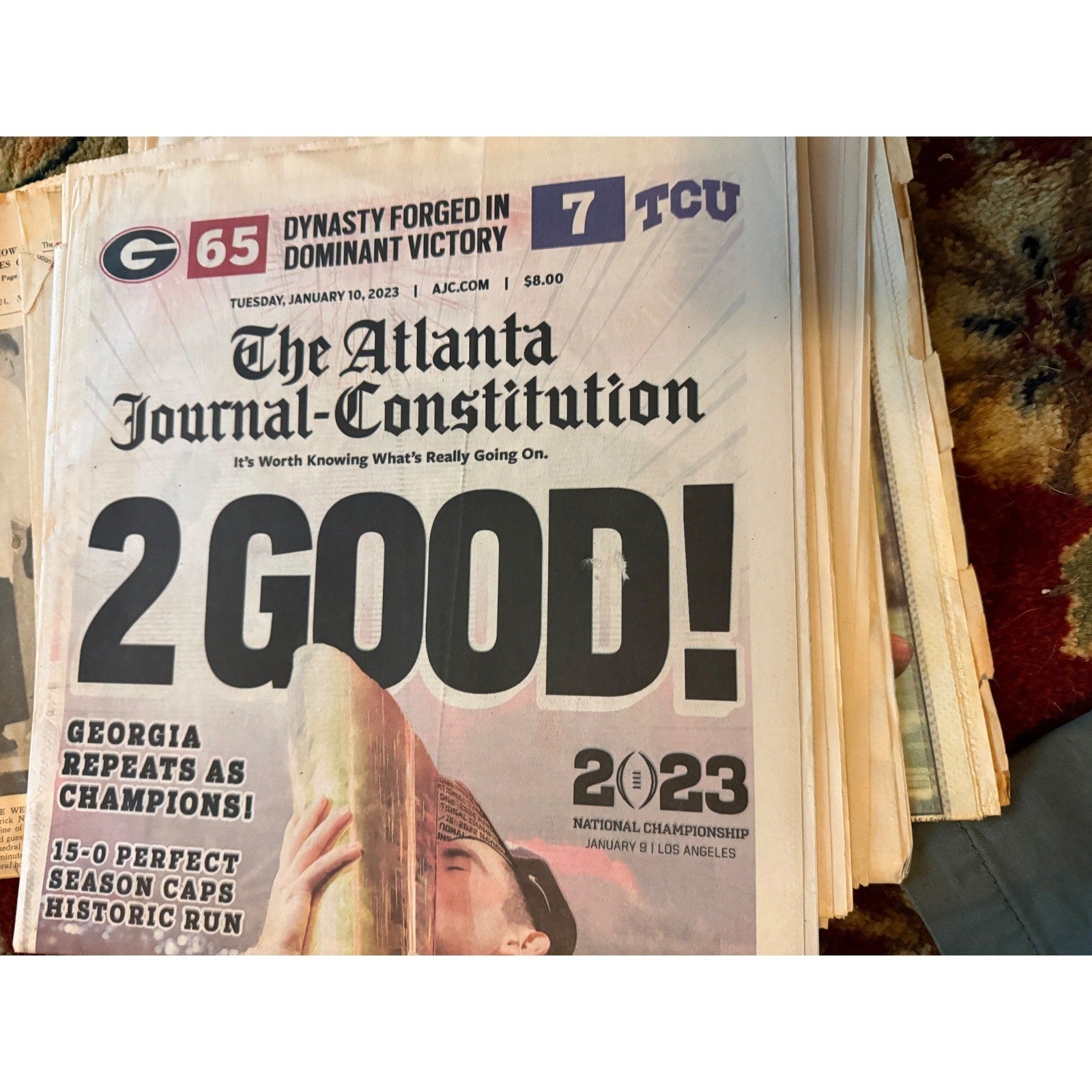 Atlanta Journal-2023 Georgia Bulldogs National Championship Newspaper