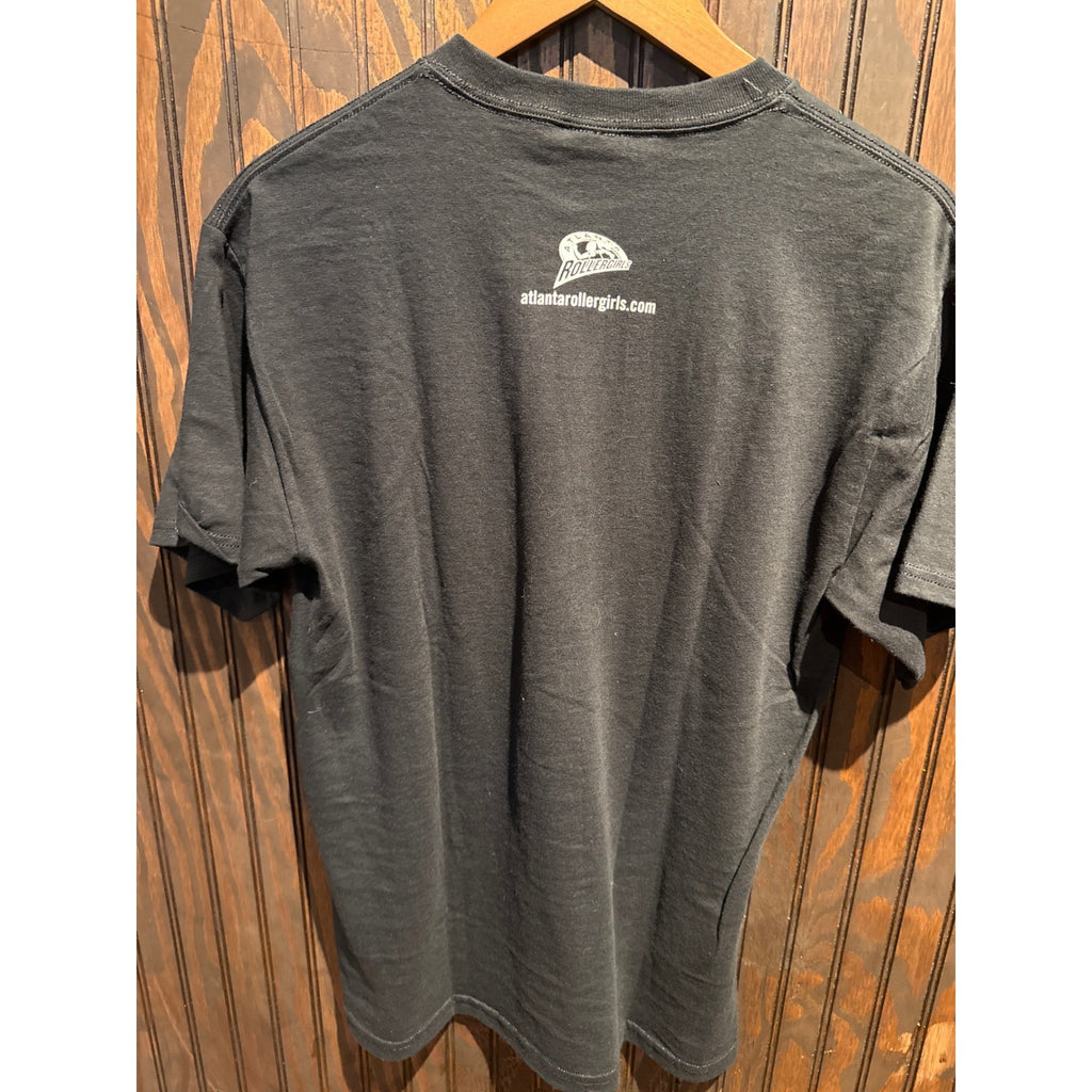 Gildan Southern Roller Derby T-Shirt Men Small Black Scattered Smothered Graphic