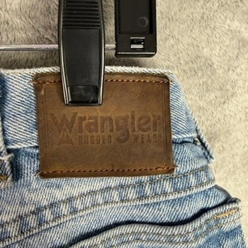 Wrangler Men's Light Wash Straight Leg Denim Jeans Size 36x34