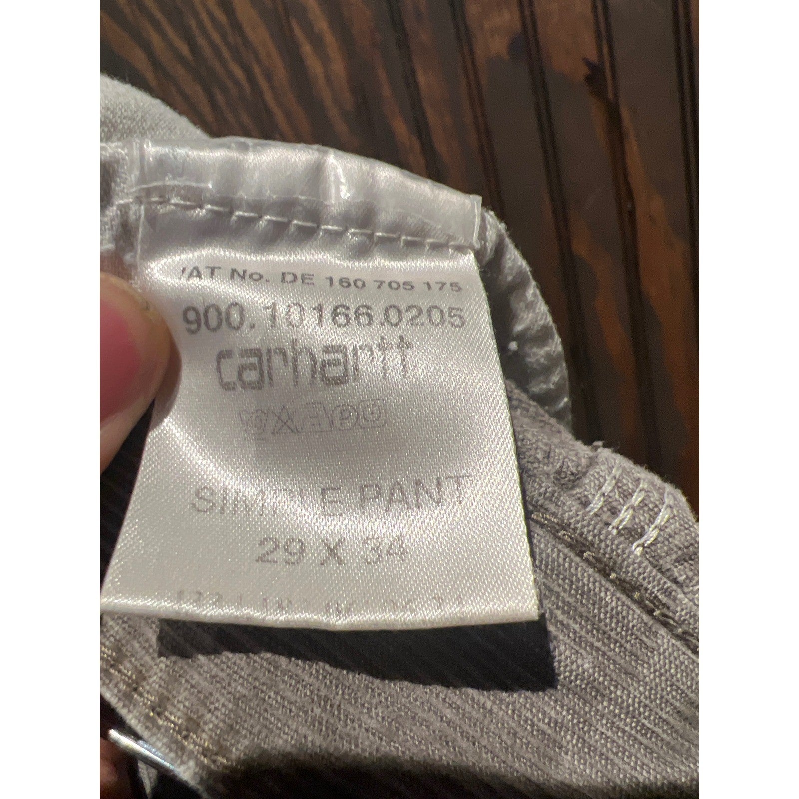 Carhartt WIP Simple Pant Grey Corduroy Relaxed Straight Workwear Mens 29x34