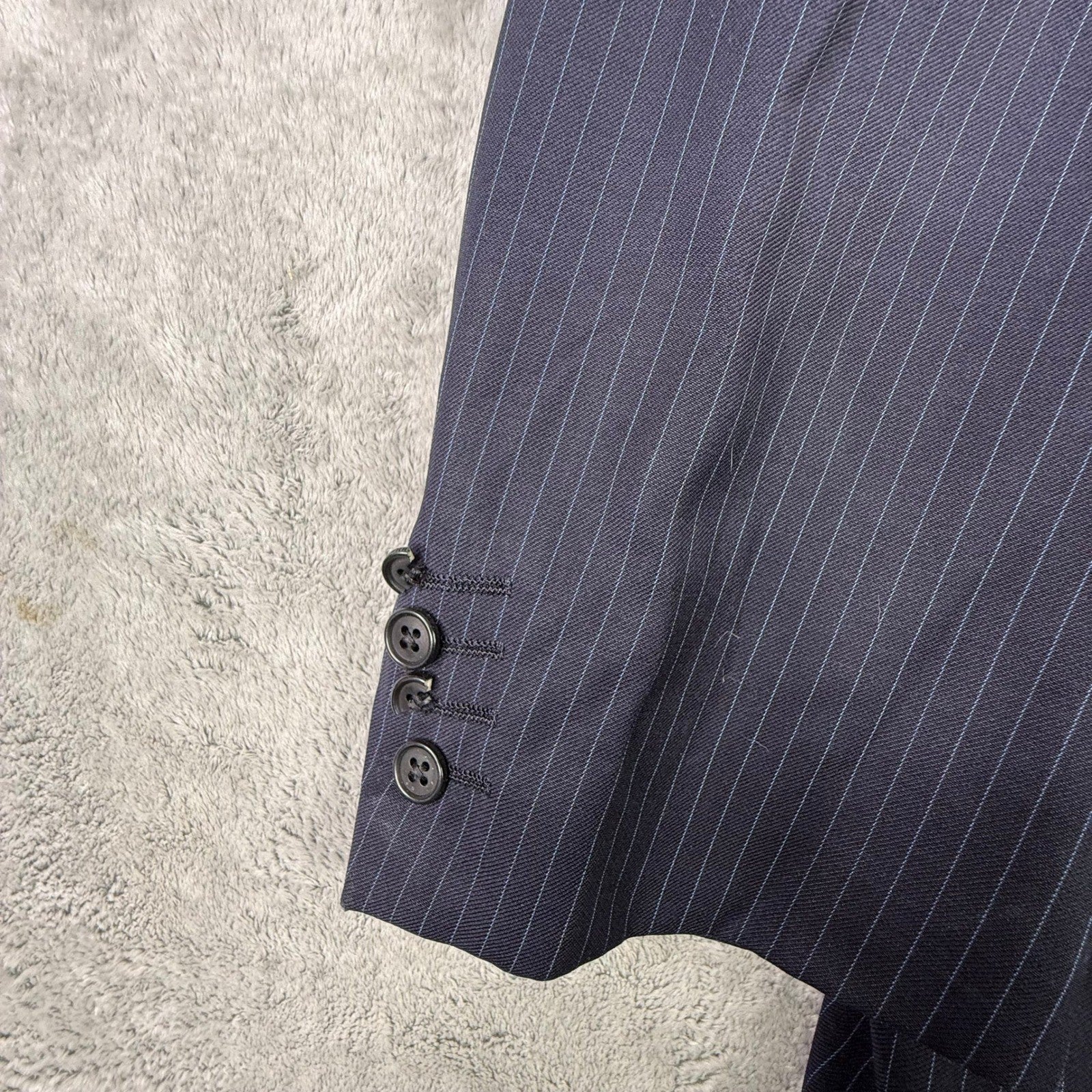 Ted Baker Endurance Mens Navy Blue Pinstripe 3-Button Blazer Suit Jacket 50R