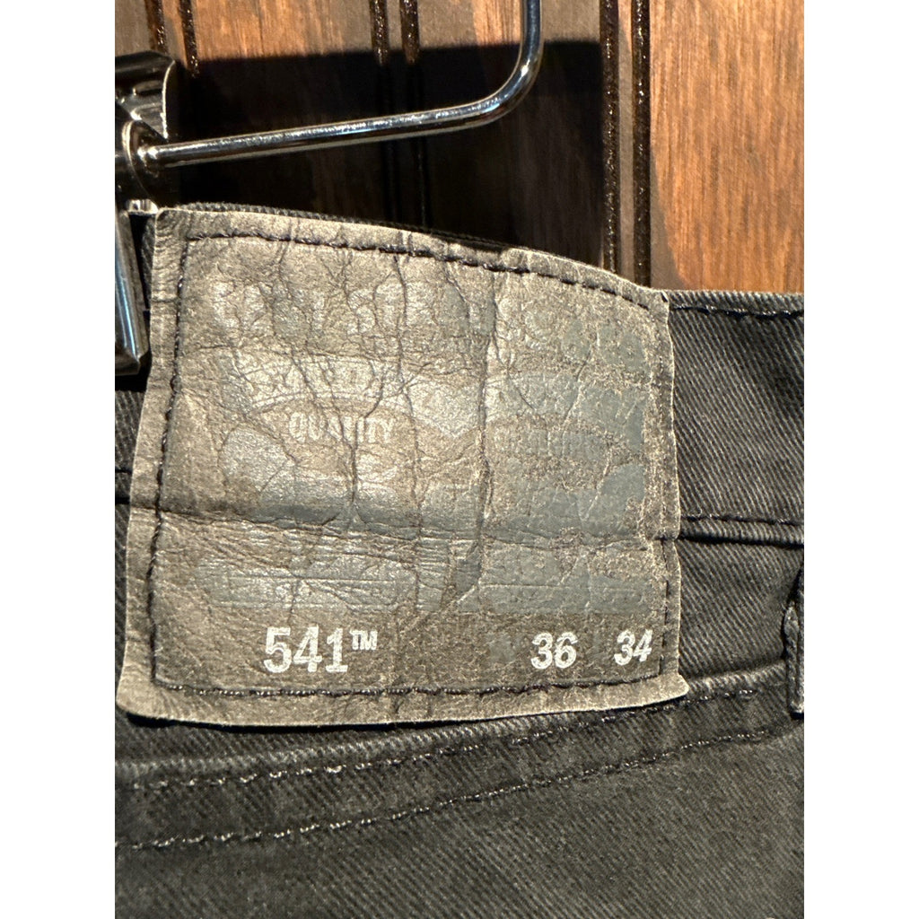 Levis 541 Athletic Taper Black Jeans Mens 36x34 Cotton Stretch Pants