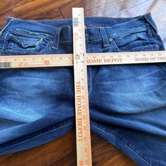 True Religion Mens Straight Leg Blue Denim Jeans Flap Pocket 40x32