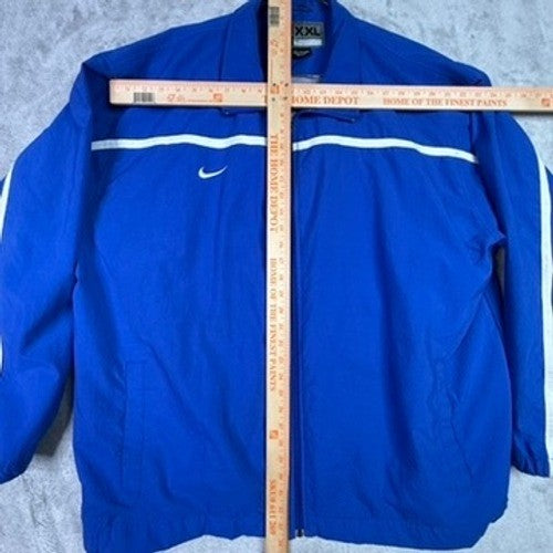 Nike Team Sport Jacket Blue White Swoosh Logo Full Zip XXL
