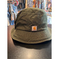 Carhartt WIP Script Bucket Hat Dark Green Ripstop Logo Patch Sun Hat New