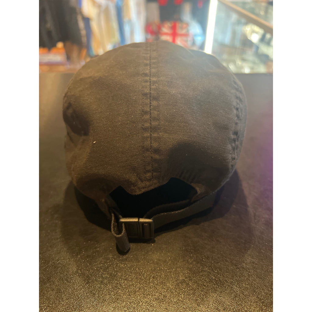 Supreme Black 5-Panel Camp Cap Box Logo Strapback Hat Yellow Side Embroidery