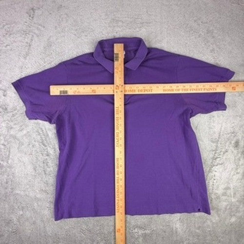 Lacoste Mens Purple Short Sleeve Pique Cotton Polo Shirt Size 6 XL