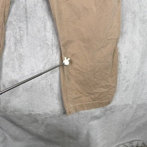 Mens Khaki Work Pants Relaxed Fit Straight Leg Casual Trousers Size 44x30