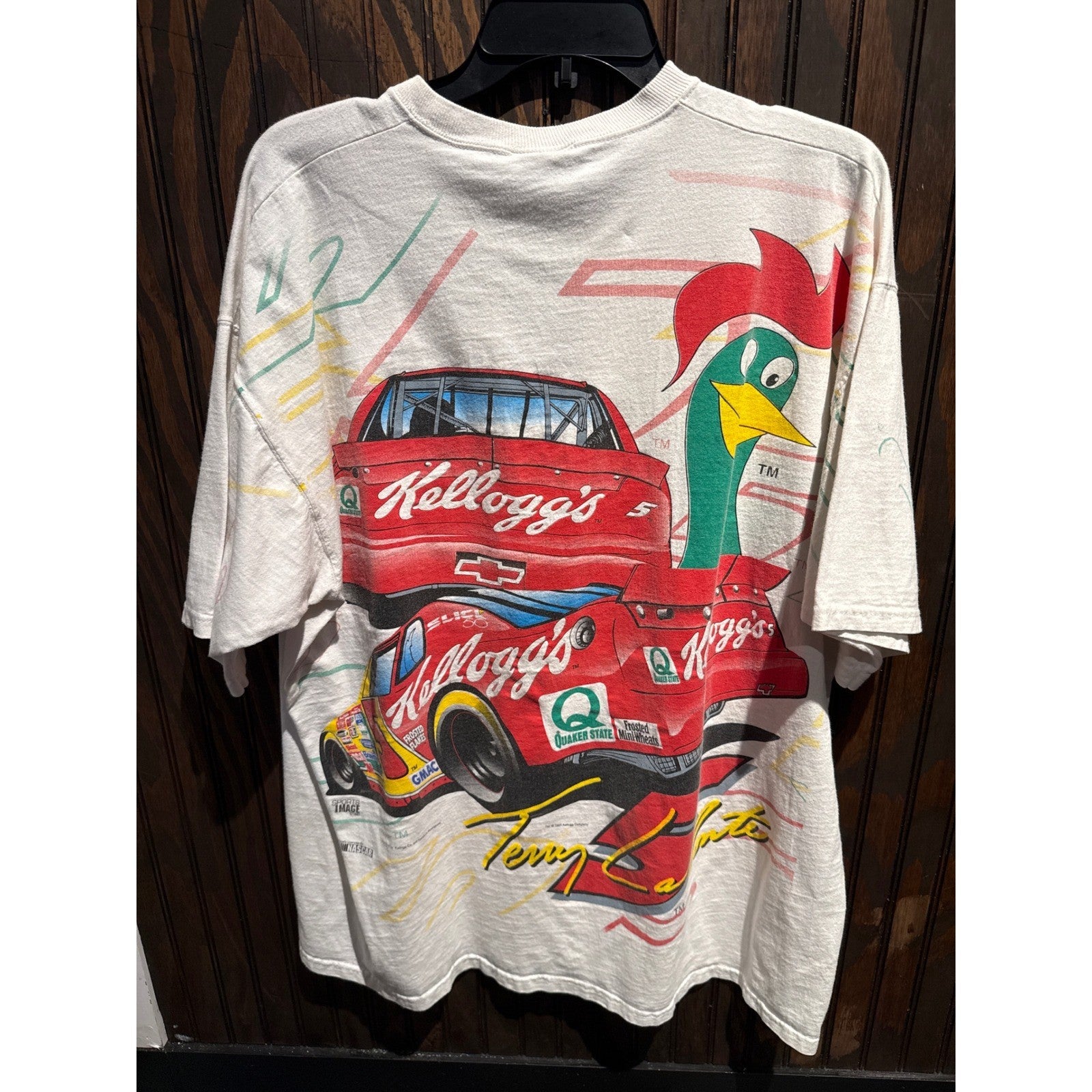 Vintage Terry Labonte Kelloggs Corn Flakes Racing Shirt NASCAR Chase Mens XXL