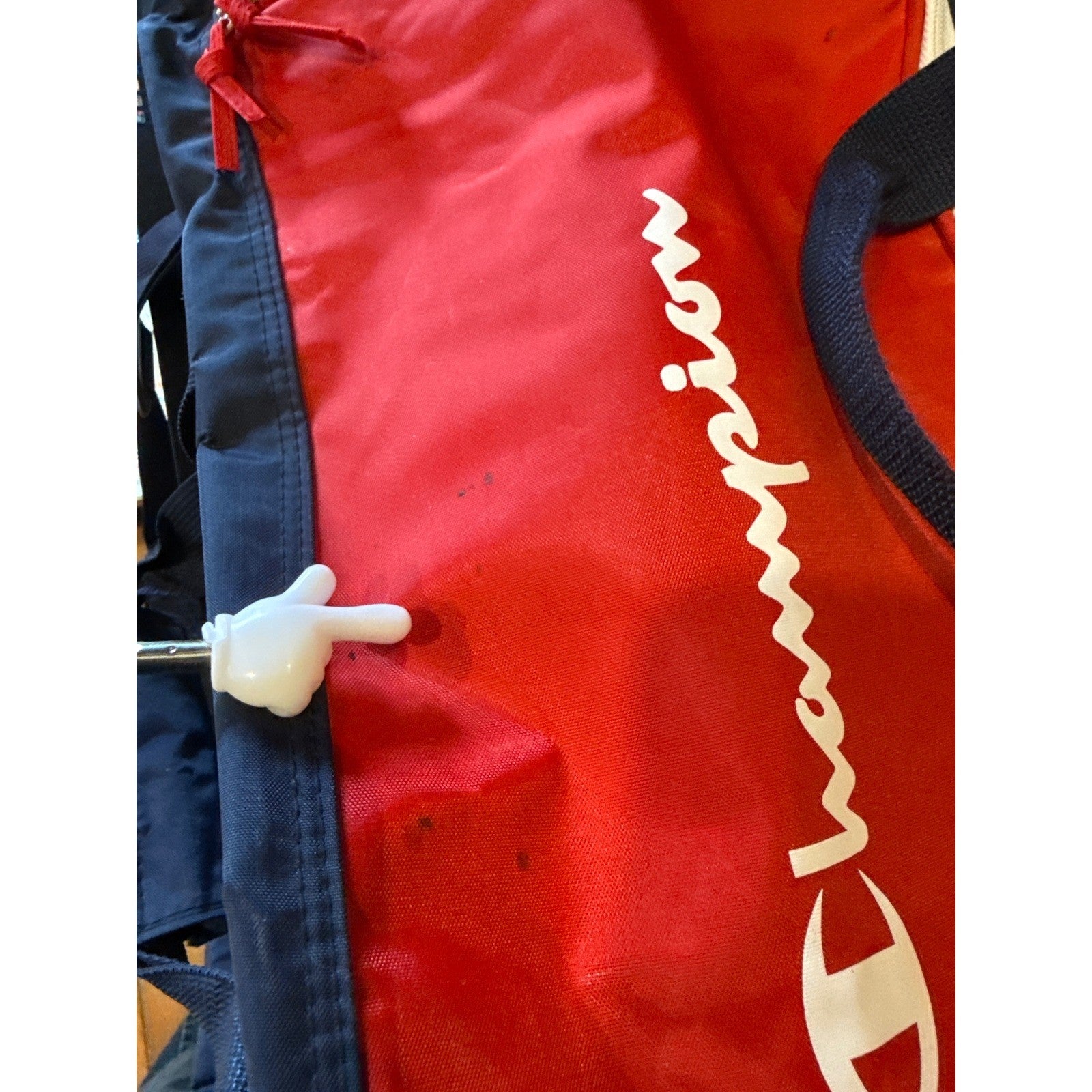 Vintage Champion Atlanta 1996 Olympic Games NBC Duffel Bag Red Navy Blue Retro